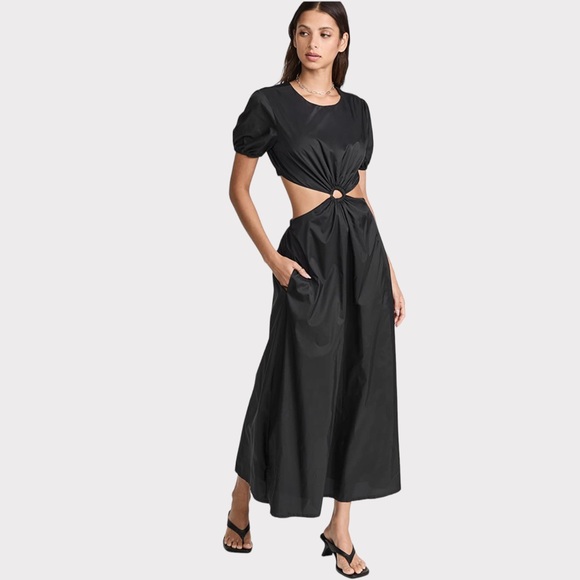 STAUD - Calypso Cutout Maxi Dress - Black - Size 16 - Picture 2 of 10